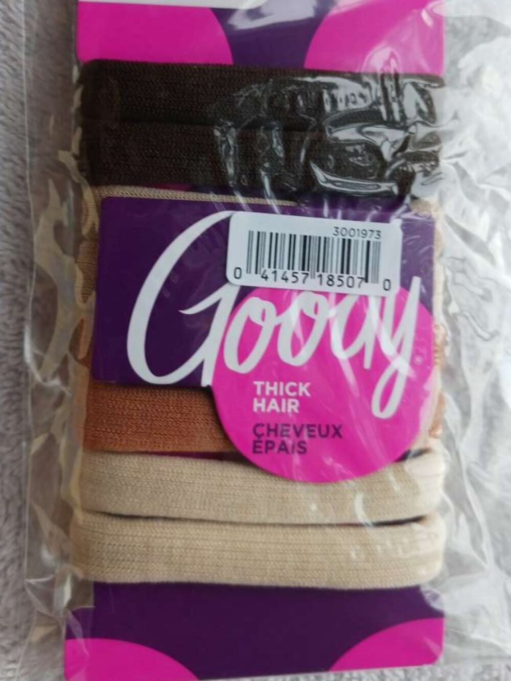 8 Goody Elastics Thick Hair Gentle Hold Ouchless Fabric Elastic Hair Bands Earth